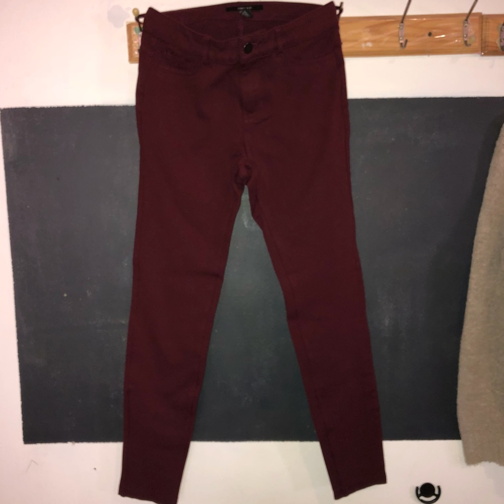 Maroon Skinny Jeggins